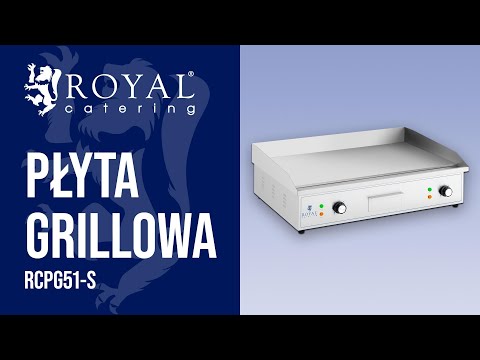 Video - Płyta grillowa - 727 x 420 mm - Royal Catering - gładka - 4,400 W