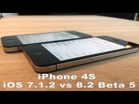 iOS 7.1.2 vs iOS 8.2 Beta 5 on iPhone 4S