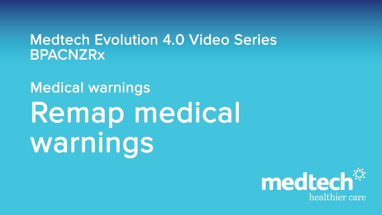 BPACNZRx Remap Medical Warnings