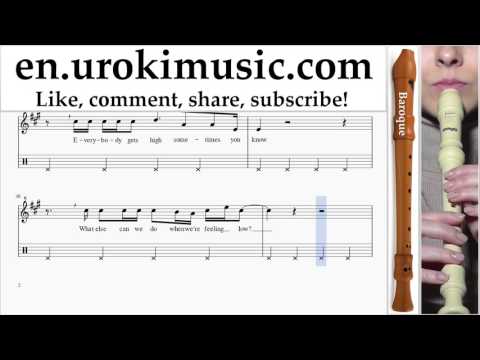 How to Play Recorder B. Major Lazer, Justin Bieber - Cold Water Part#2 Melody School Learn Class