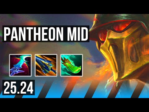 PANTHEON vs YONE (MID) | Good KDA: 18/2/10 | EUW Diamond | 25.24