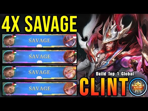 NonStop SAVAGE!! 22 Kills Clint 100% Broken Hero!! - Build Top 1 Global Clint ~ MLBB