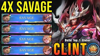 Download lagu NonStop SAVAGE!! 22 Kills Clint 100% Broken Hero!! - Build Top 1 Global Clint ~ MLBB mp3