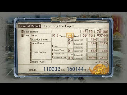 Valkyria Chronicles 4 - A Rank - Story Battle - Chapter 17 - Capturing the Capital - 3 turns + Ace