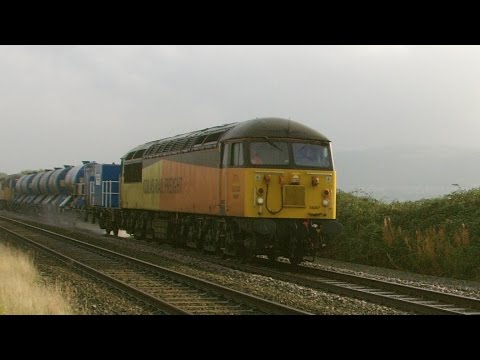 Prestatyn 15.10.2016 - Colas 56087 & 56113 on first Railhead treatment train of year RHTT