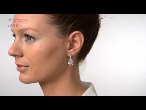 P3429 -  1.26ct H/si Diamond Earrings In 18K White Gold