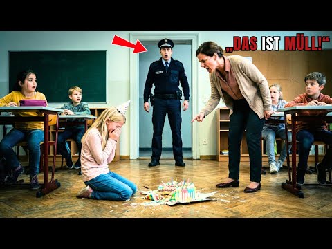 Lehrerin zerstört Torte: „DAS IST MÜLL!“ – Sie sieht den POLIZEI-VATER nicht...