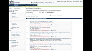 Searching for Law Review Articles on HeinOnline