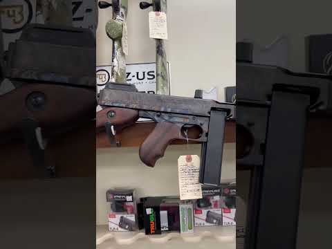 Auto-Ordnance Thompson 1927A-1 Deluxe 45 ACP 16.5″ Finned Barrel Walnut/Case Hardened/Blued Finish