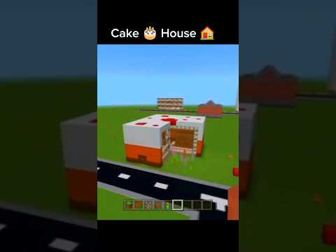 EPIC Minecraft Cake House build!! 😲🍰 #shorts