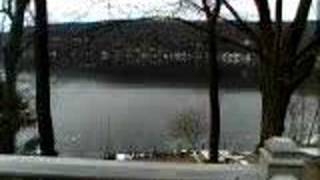 preview picture of video 'Greenwood Lake frozen ice singing'