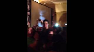 Sebastian Roch� crowdsurfing