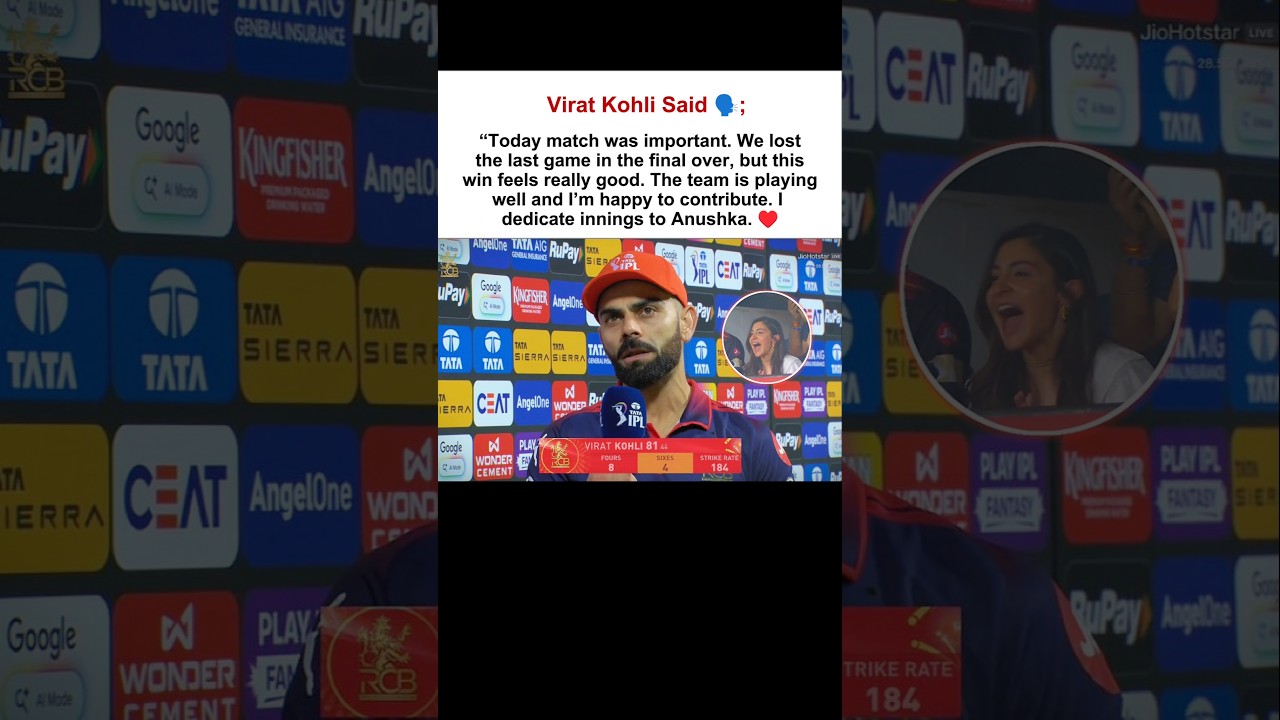 Virat Kohli Dedicated to Win to Anushka Sharma