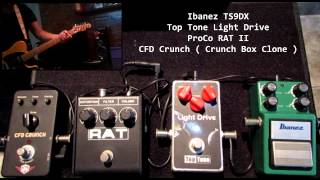 Video thumbnail for Overdrive/Distortion Tone - Ibanez TS9DX - Top Tone Light Drive - ProCo RAT II  - CFD Crunch by juniorf87