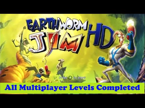 Earthworm Jim HD - ALL MULTIPLAYER LEVELS!! (PS3, 2010)