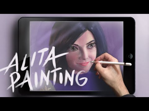 How to paint Alita character - YOU CAN DO IT - timelapse