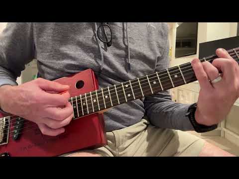New Orleans 6 String Cigar Box Guitar #1 - Red - Stacked Humbucker - Video image 9