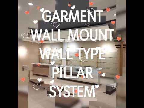 Mild steel garment wall mount display rack, for textile