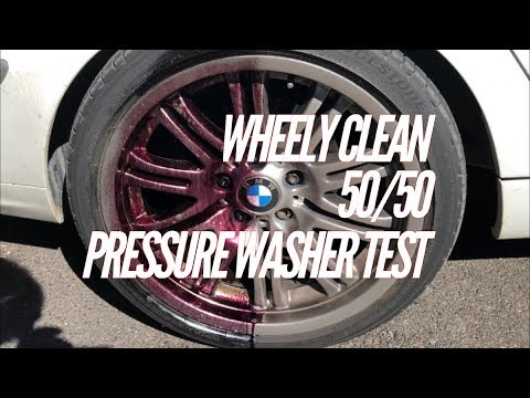 New Wheely Clean 50/50 test with a pressure washer.