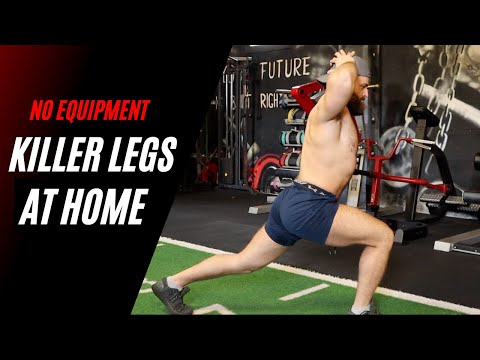 KILLER BODYWEIGHT LEG WORKOUT AT HOME (No Equipment, Follow Along)