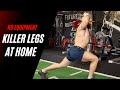 KILLER BODYWEIGHT LEG WORKOUT AT HOME (No Equipment, Follow Along)