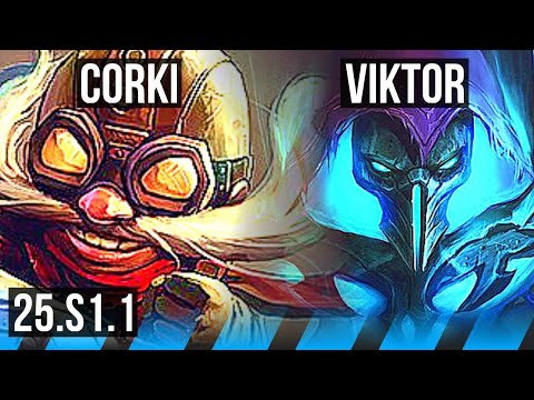 CORKI vs VIKTOR (MID) | Rank 7 Corki, 500+ games, Rank 22 | NA Challenger | 25.S1.1