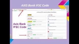 Axis Bank IFSC and MICR Code - Video Tutorial