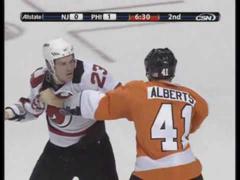 David Clarkson vs Andrew Alberts Dec 4, 2008