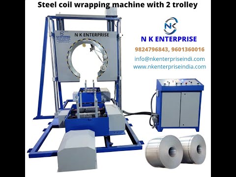 Steel Coil Stretch Wrapping Machine With Double Trolley