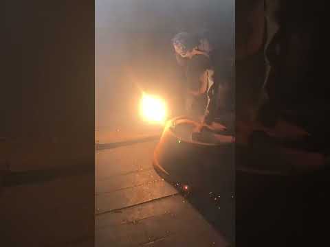 Jointed Carbon Arc Gouging 16mm using our DCI-12 12300amps machine