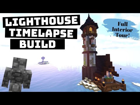 Cool Medieval Lighthouse Minecraft Timelapse Build
