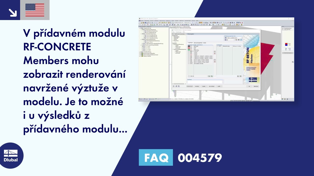 FAQ 004579 | V přídavném modulu RF -CONCRETE Members mohu zobrazit renderování navržené výztuže ...