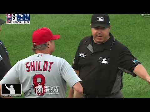 Ejection 185 - Bill Miller Ejects Cards' Mike Shildt After 2B Umpire Doug Eddings' Infield Fly Out
