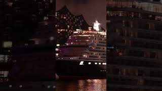 QUEEN ANNE - Sail away des Luxus Liners mit Schiffshorn 3x lang l Shipspotting Hamburg