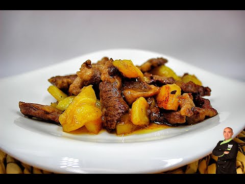 RECETA FÁCIL Pluma iberico de bellota con patatas y miel de castaño