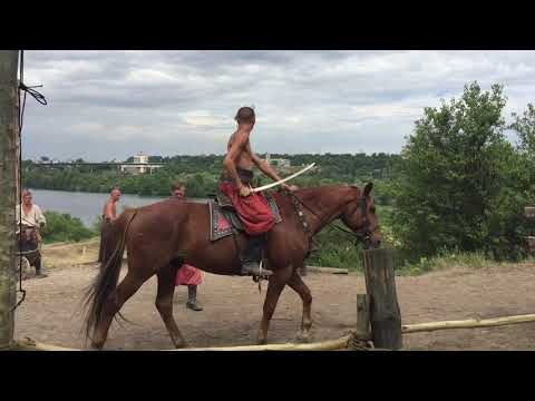 Ukrainian Kozaks Fighting in Battle with Swords