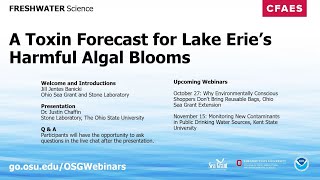 Freshwater Science: A Toxin Forecast for Lake Erie’s Harmful Algal Blooms
