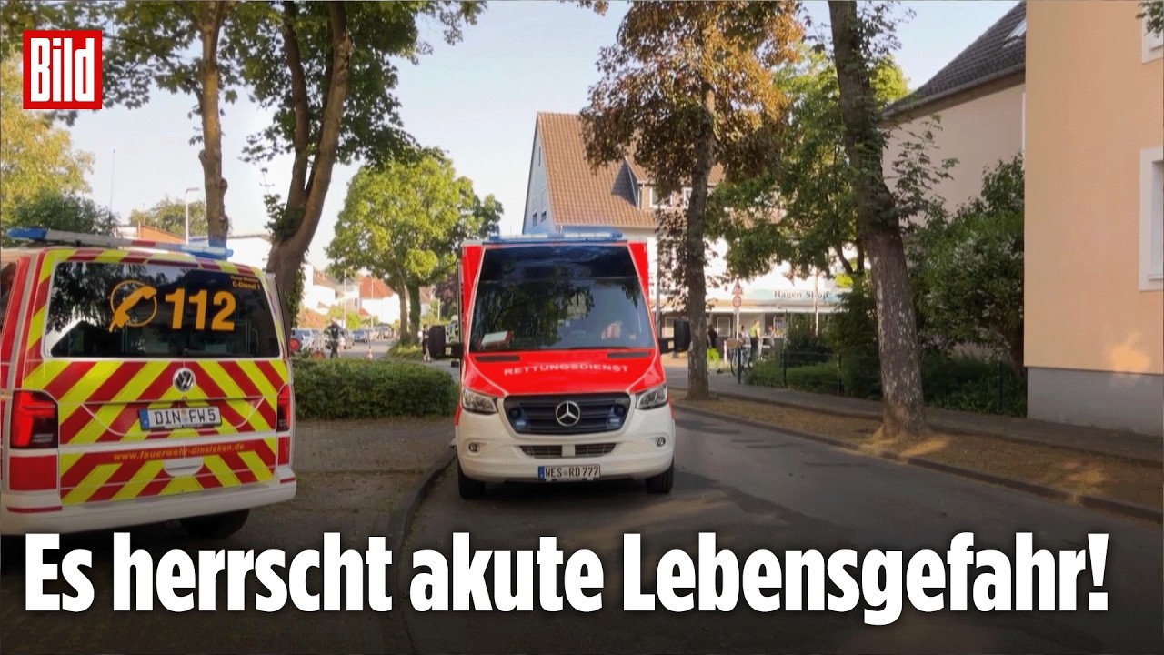 DINSLAKEN: Auto erfasst mehrere Schulkinder in einer Wohnstraße