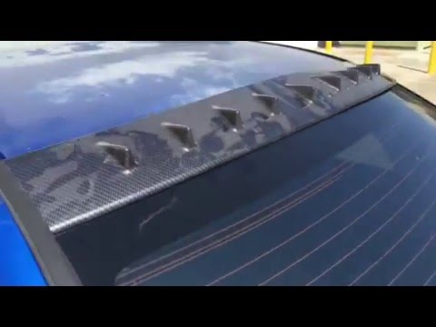 Installation video for For Subaru Impreza WRX Carbon Fiber Shark Fin Roof Spoiler