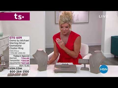 Gems by Michael Sterling Silver Tanzanite Cluster Ring