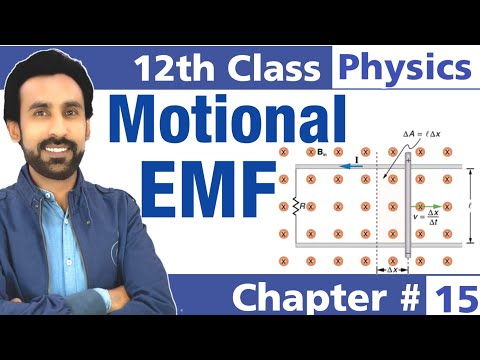 Motional EMF in URDU Hindi || 12th Class Physics - Chapter 15