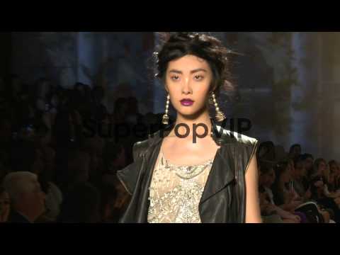 Models walk the runway during Nicole Miller - Runway - Sp...