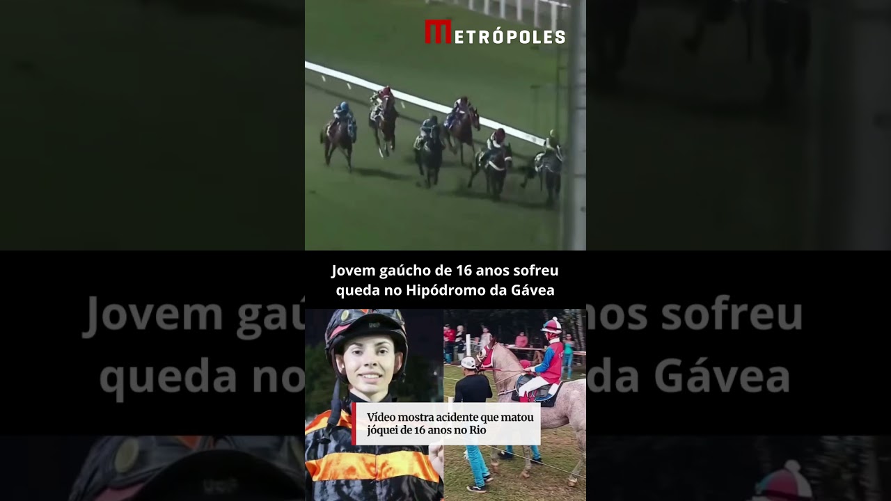 Vídeo mostra acidente que matou jóquei de 16 anos no Rio