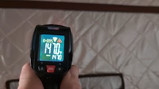 Ingenious way this Sauna heats itself very quickly - Infrared Thermometer, K-Type Thermocouple Laser