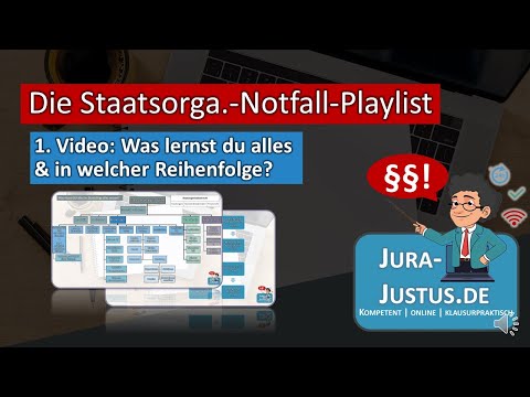 THIS is what you need for your exam! (Law + Methods): 1. Video: State Organization - Emergency Pl...