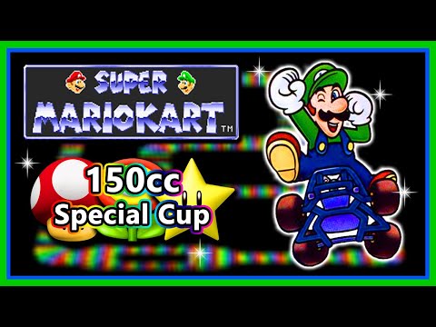 Super Mario Kart (SNES) - 150cc Special Cup & Ending/Credits | Luigi