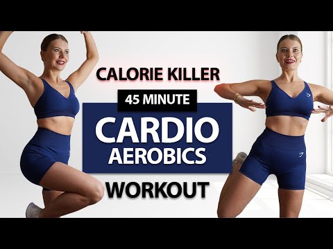 45 MIN ALL STANDING CARDIO AEROBICS WORKOUT- FULL BODY FAT SIZZLER AEROBICS FOR WEIGHT LOSS thumnail