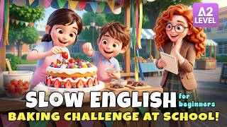 Leo and Maya Join a Baking Challenge at School! | Slow English Listening Story (A2)