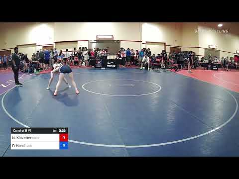 117 Lbs Consi Of 8 #1 - Natalie Klavetter, Hudson High School Wrestling Vs Peyton Hand, Tough N Te