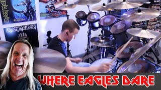 Iron Maiden - Where Eagles Dare (COVER ON NICKO&#39;s KIT!)